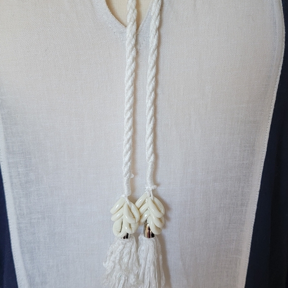 Sigrid Olsen Navy and White Maxi Dress - Picture 3 of 6